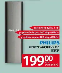 Selgros PHILIPS DYSK ZEWNĘTRZNY SSD oferta