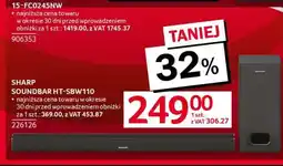 Selgros SHARP SOUNDBAR HT-SBW110 oferta