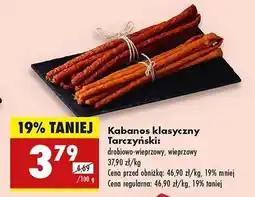 Biedronka Kabanosy wieprzowe Tarczyński oferta