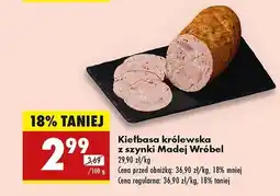 Biedronka Kiełbasa królewska z szynki Madej & wróbel oferta