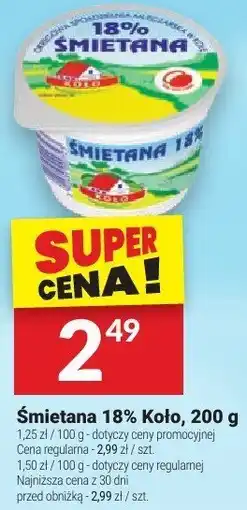 Twój Market Śmietana 18% Kolo 200 g oferta