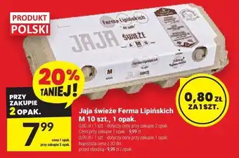 Twój Market Jaja świeże Ferma Lipińskich M 10 szt oferta