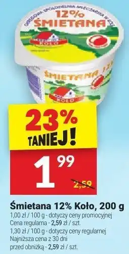 Twój Market Śmietana 12% Kolo 200 g oferta