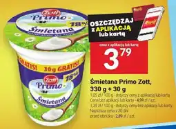 Twój Market Śmietana Primo Zott 330 g + 30 g oferta