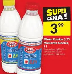 Twój Market Mleko Polskie 3.2% Mlekovita butelka oferta
