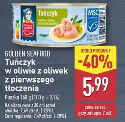 ALDI Golden seafood tuńczyk w oliwie z oliwek z pierwszego tłoczenia oferta