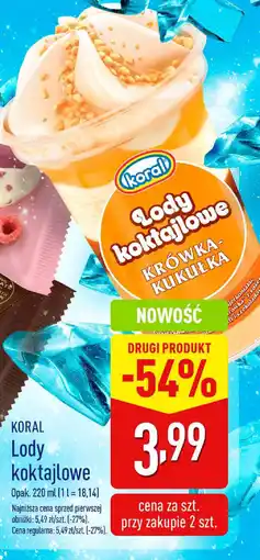 ALDI Koral lody koktajlowe oferta