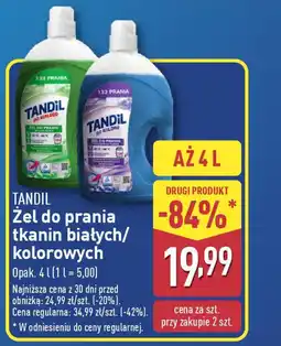ALDI Tandil żel do prania tkanin białych/ kolorowych oferta
