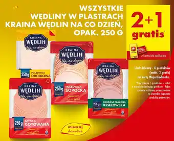 Biedronka Wszystkie wędliny w plastrach Kraina Wędlin na co dzień oferta