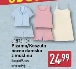 ALDI UP2FASHION Piżama/Koszula nocna damska z muślinu oferta