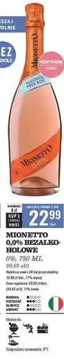 Biedronka Wino różowe Mionetto 0.0% oferta