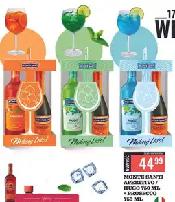 Biedronka Vermouth hugo blue + prosecco Monte Santi Aperitivo oferta