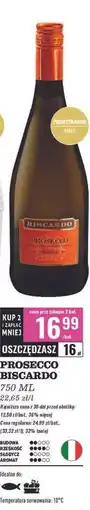 Biedronka Wino Biscardo Prosecco oferta