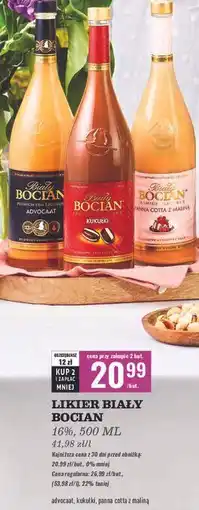 Biedronka Likier Biały Bocian Panna Cotta Z Maliną oferta