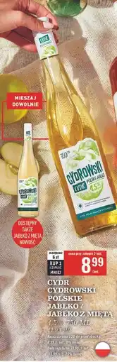 Biedronka Cydr jabłko mięta Cydrowski oferta