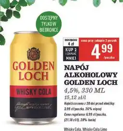 Biedronka Whisky + cola Golden Loch oferta