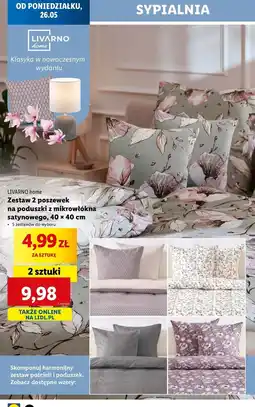 Lidl Poszewka mikrowłokno satynowe 40 x cm Livarno Home oferta