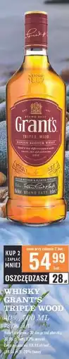 Biedronka Whisky Grant's Triple Wood oferta