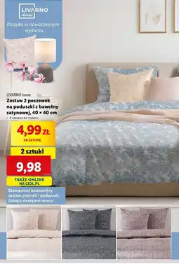 Lidl Poszewki na poduszki 40 x cm Livarno Home oferta