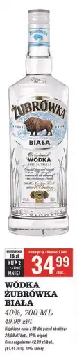 Biedronka Wódka Żubrówka Biała oferta