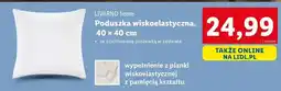 Lidl Poduszka z pianką wiskoelastyczną 40 x cm Livarno Home oferta