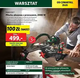 Lidl Pilarka ukosowa z przesuwem 2000w Parkside oferta