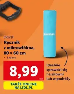 Lidl Ręcznik z mikrowłókna 80 x 60 cm Crivit oferta