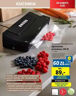 Lidl Zgrzewarka do pakowania próżniowego 125 w Silvercrest oferta