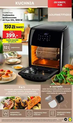 Lidl Frytkownica beztłuszczowa 1800w Gourmetmaxx oferta
