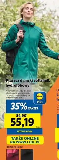 Lidl Płaszcz damski softshell s-l Crivit oferta