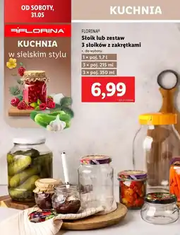 Lidl Słoiki z zadrukowaną nakrętką poj. 350 ml Florina (Florentyna) oferta