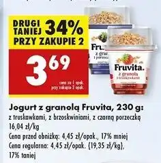 Biedronka Jogurt z porzeczkami granolą Fruvita oferta