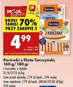 Biedronka Parówki z fileta indyka Tarczyński oferta