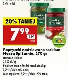 Biedronka Papryczki czerwone nadziewane serkiem Nasza Spiżarnia oferta