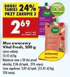 Biedronka Mus jabłko-banan-marakuja Vital Fresh oferta