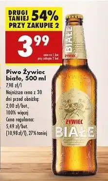 Biedronka Piwo Żywiec Białe oferta