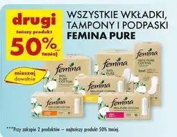 Biedronka Podpaski ze skrzydełkami normal Femina Pure oferta