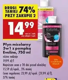 Biedronka Profesjonalny płyn micelarny 3w1 do każdego rodzaju skóry Eveline Cosmetics oferta