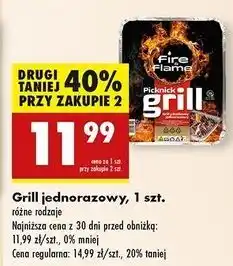 Biedronka Grill jednorazowy Fire & Flame oferta