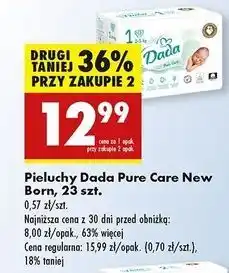 Biedronka Pieluchy 1 newborn Dada Pure Care oferta
