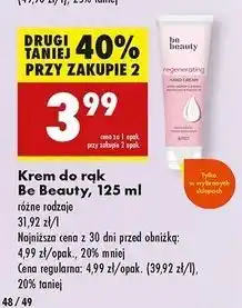 Biedronka Krem do rąk regenerujący Be Beauty oferta
