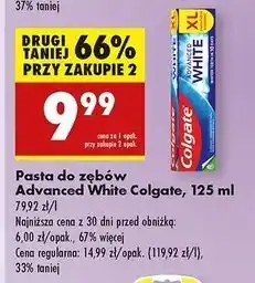 Biedronka Pasta do zębów Colgate Advanced White oferta