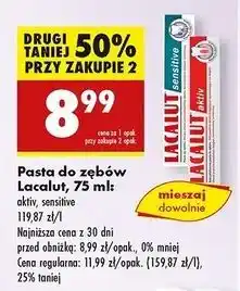 Biedronka Pasta do zębów Lacalut Aktiv oferta