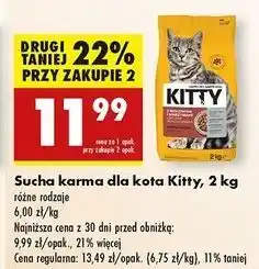 Biedronka Karma dla kota z wołowiną i warzywami Kitty oferta
