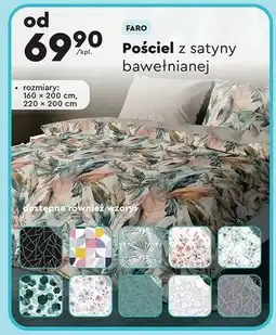 Biedronka Komplet pościeli bawełnianej 220 x 200 cm + 2 70 80 Faro oferta