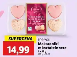 Lidl Makaroniki w kształcie serca migdałowe For You oferta