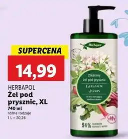 Lidl Żel pod prysznic geranium jaśmin Herbapol oferta