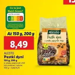 Lidl Pestki dyni styryjskiej prażone i solone Alesto oferta