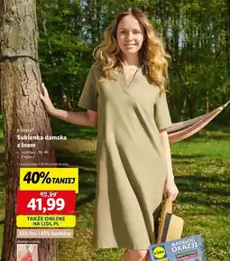 Lidl Sukienka koszulowa z lnem 34-36 Esmara oferta