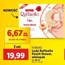 Lidl Lody peach dream Raffaello oferta
